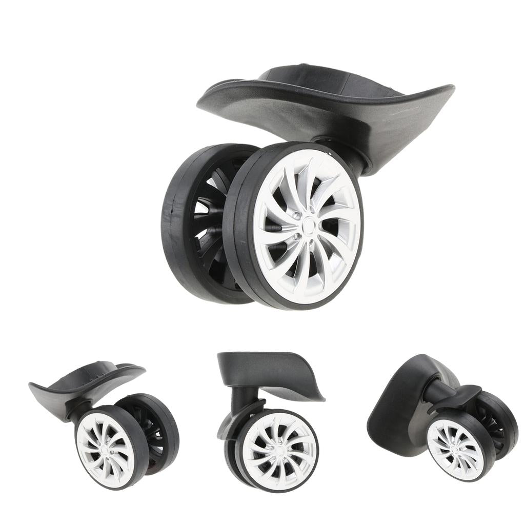 2 Pair Luggage Suitcase Mute Swivel Wheels Replacement Trolleys Casters A57#