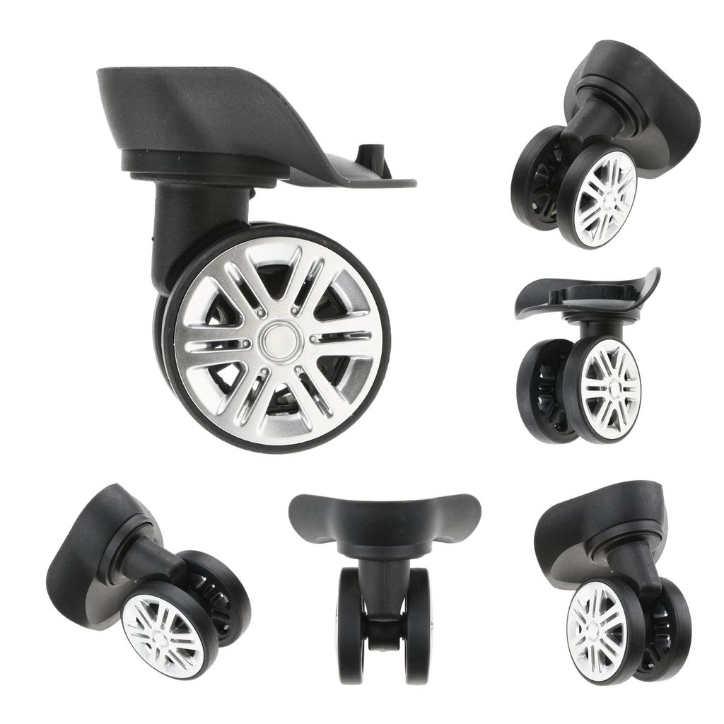 3 Pairs A09 Suitcase Luggage Casters Mute Dual Roller Wheels for Travel Case