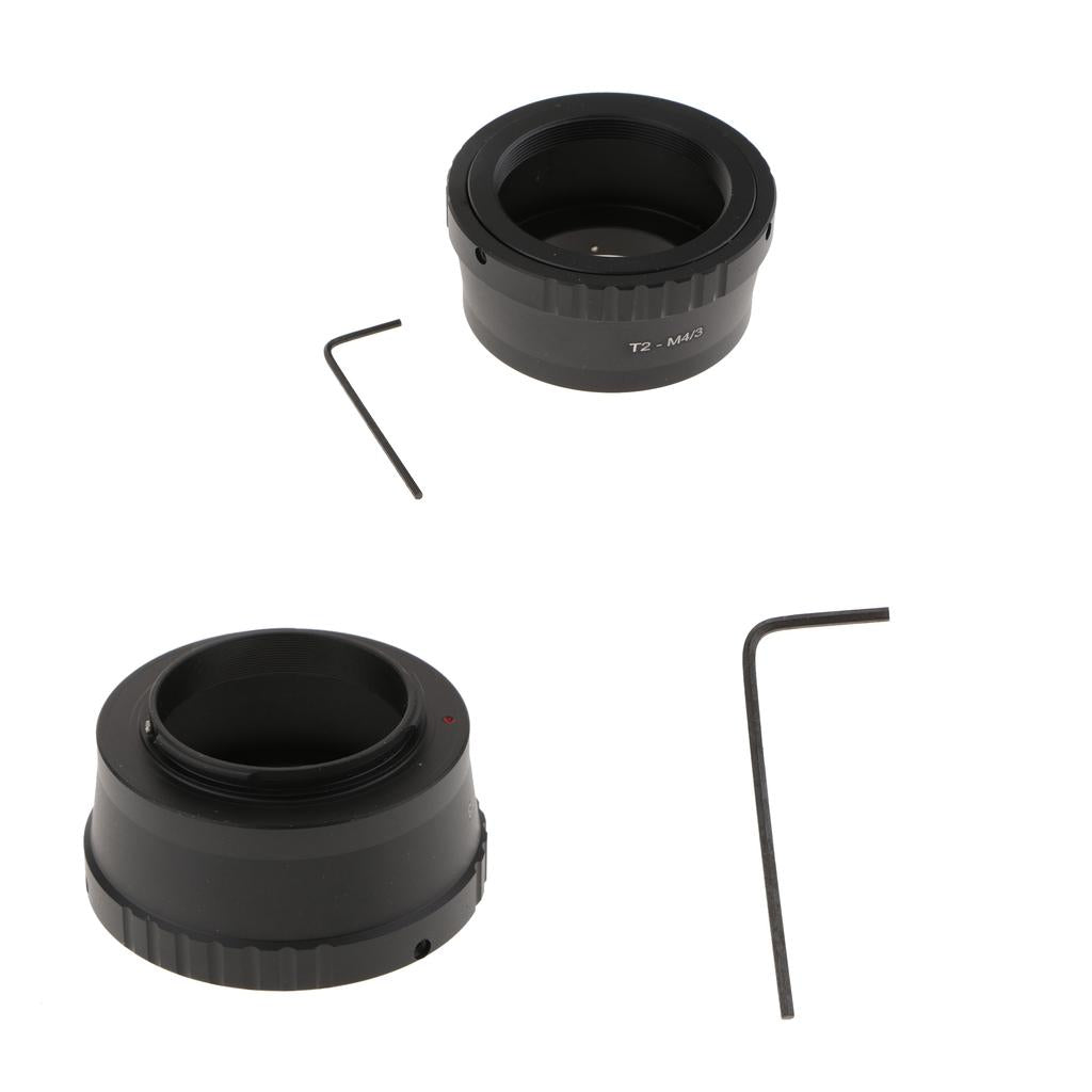 2x T2 Mount Lens Adapter to Micro 4/3 for Olympus Panasonic Camera Telescope