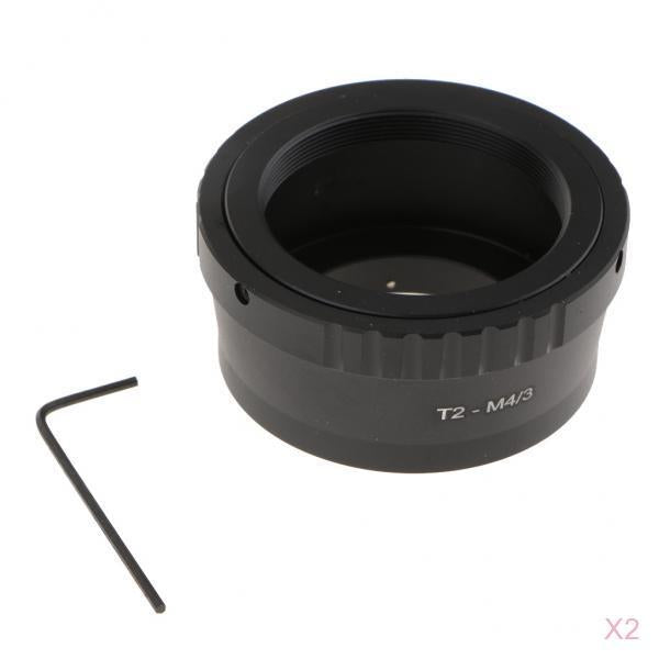 2x T2 Mount Lens Adapter to Micro 4/3 for Olympus Panasonic Camera Telescope