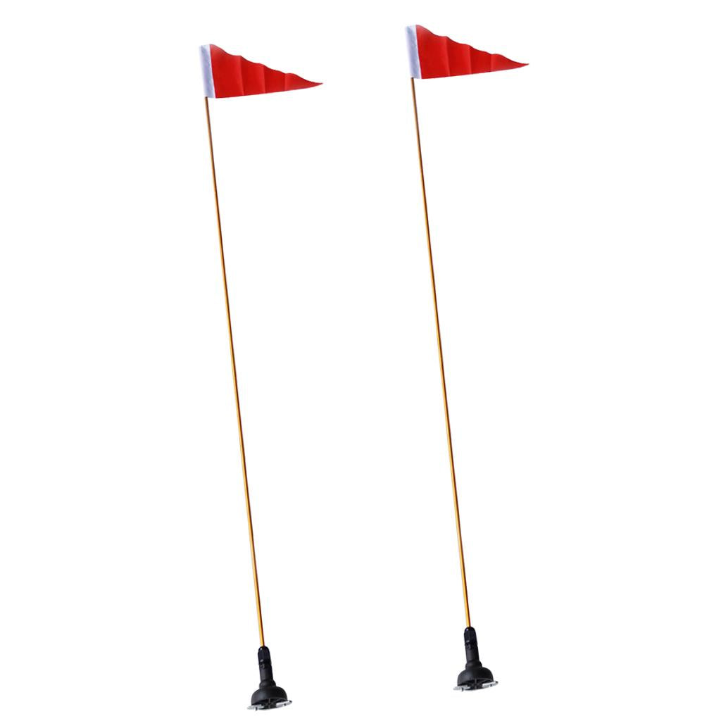 2PCS 1.2M Safety Flag Base Kit with Rail Mount Base Canoe Kayak Accessories
