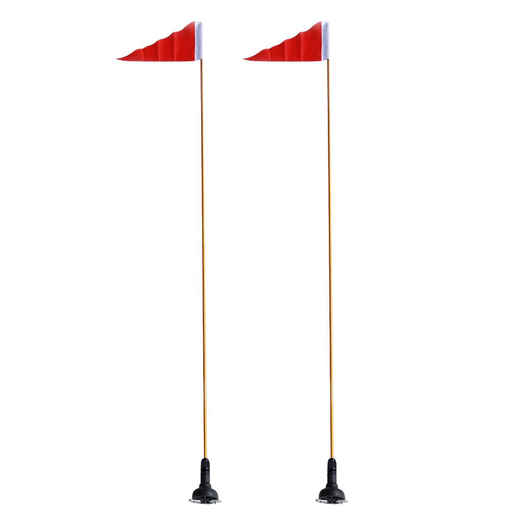 2PCS 1.2M Safety Flag Base Kit with Rail Mount Base Canoe Kayak Accessories