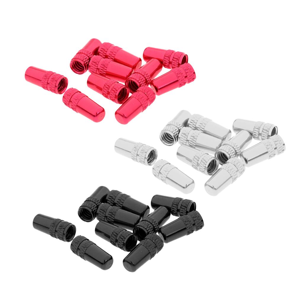 30Pcs MTB Bike Bicycle Aluminum Alloy Presta Valve Cap Dust Cover