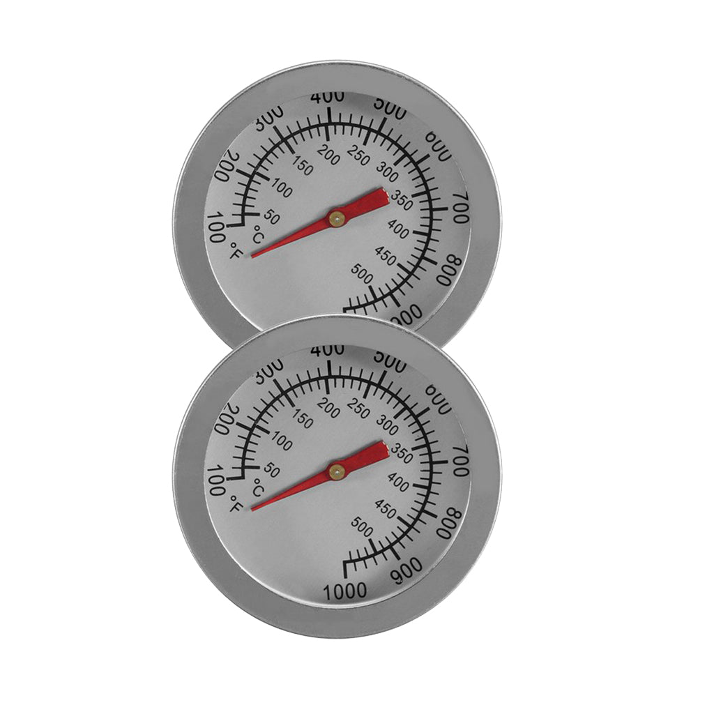 2Pcs Barbecue BBQ Grill Thermometer Temp Gauge Outdoor Cam Cook Food Tool