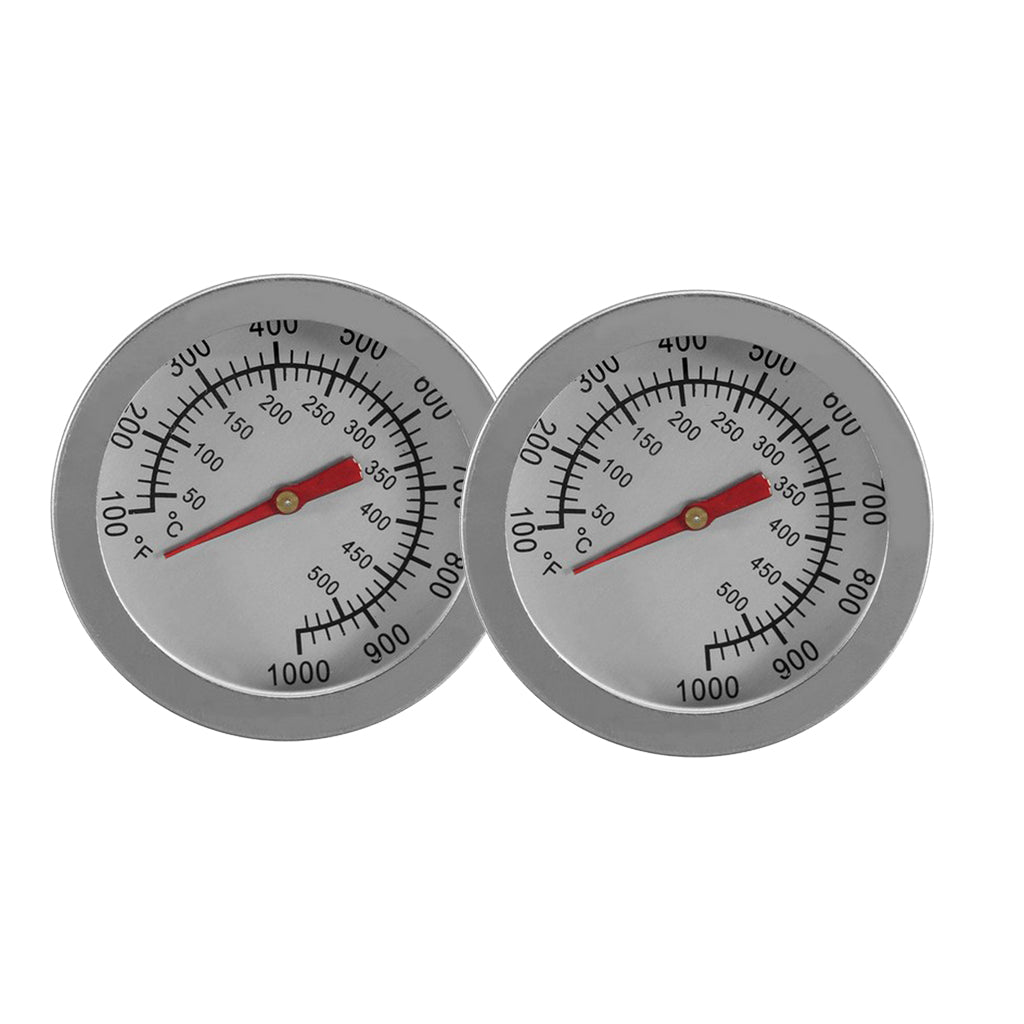 2Pcs Barbecue BBQ Grill Thermometer Temp Gauge Outdoor Cam Cook Food Tool