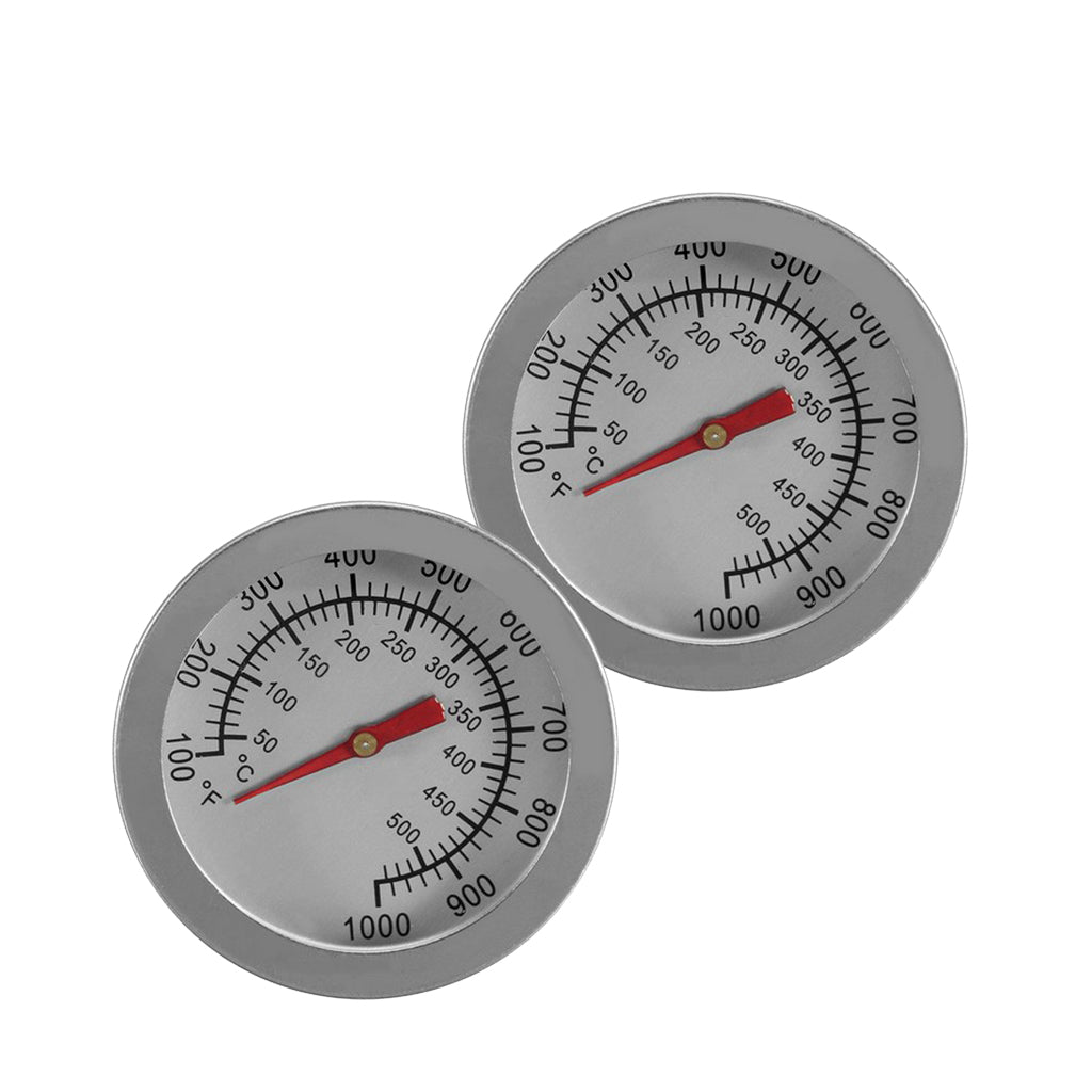 2Pcs Barbecue BBQ Grill Thermometer Temp Gauge Outdoor Cam Cook Food Tool