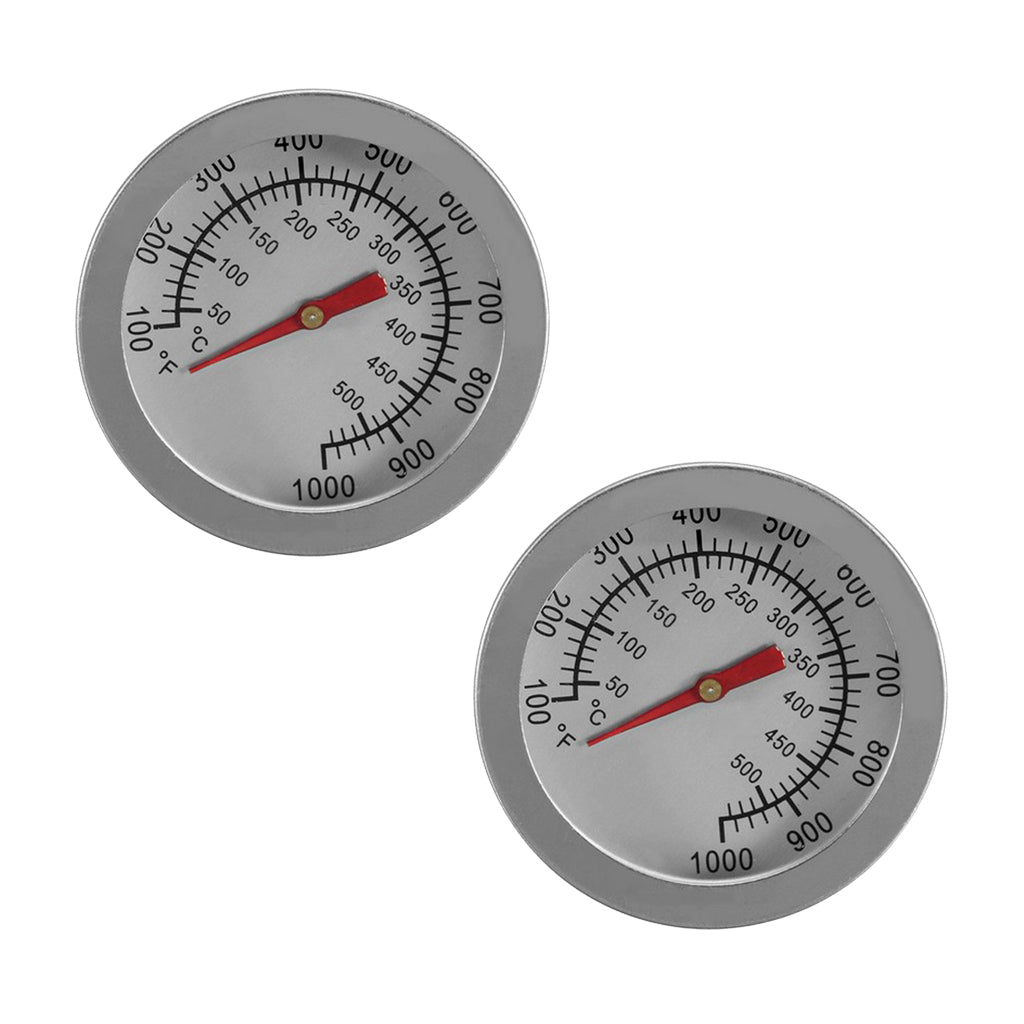 2Pcs Barbecue BBQ Grill Thermometer Temp Gauge Outdoor Cam Cook Food Tool