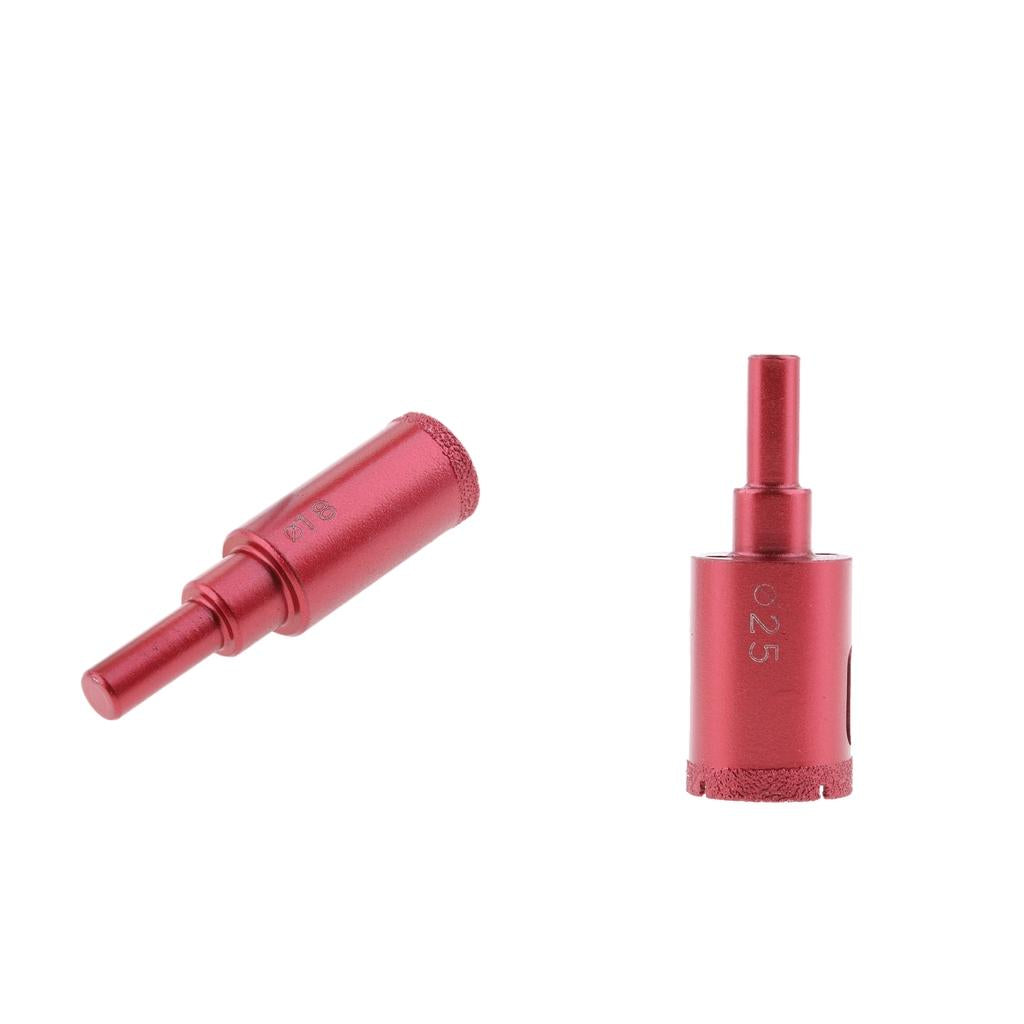2 Pieces 25mm&18mm Diamond Tool Drill Bit Glass Ceramic Marble Tile