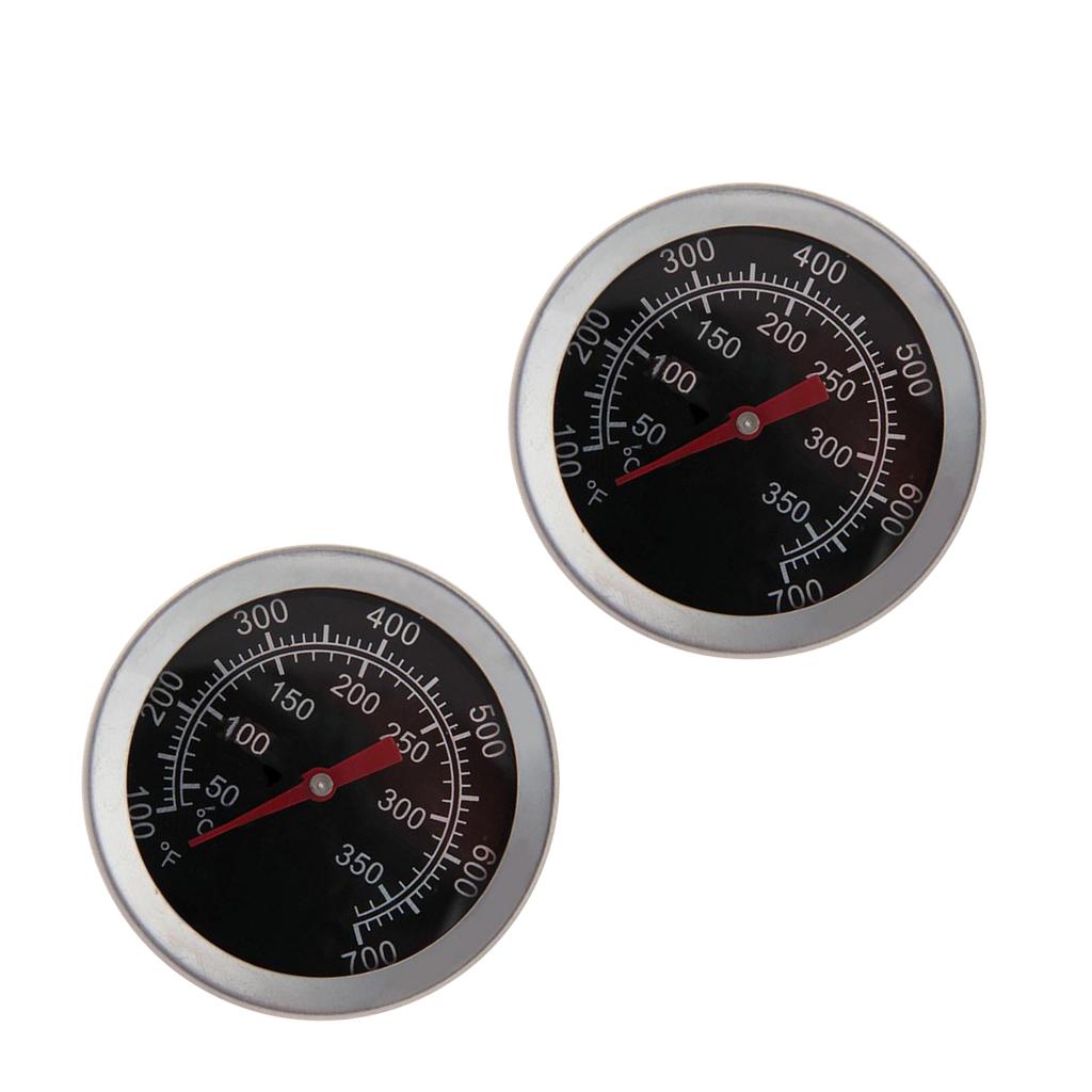 2Pcs New Barbecue BBQ Grill Thermometer Temp Gauge Outdoor Cam Cook Tool