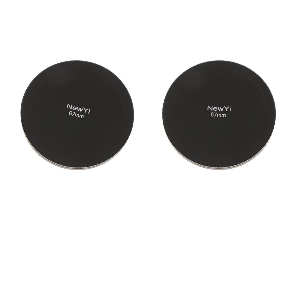 2x 67mm Camera Lens Filter Storage Cap Case Metal Protection Box Cover Black