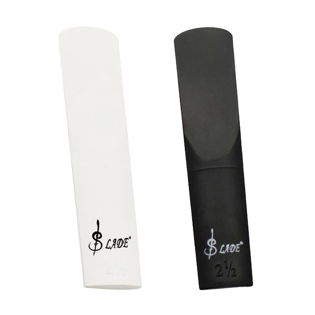 2pcs Alto Sax Saxophone Reed 2.5 Strength for Wind Instrument White+Black