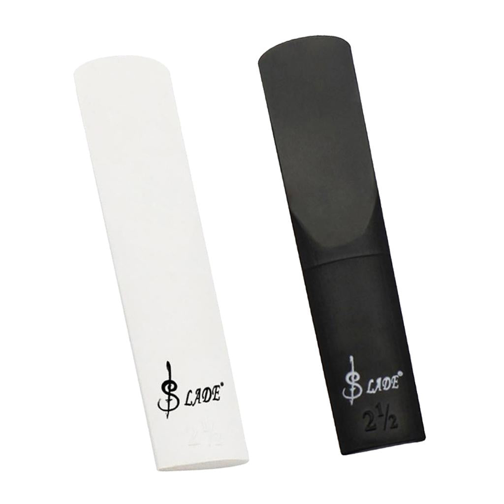 2pcs Alto Sax Saxophone Reed 2.5 Strength for Wind Instrument White+Black