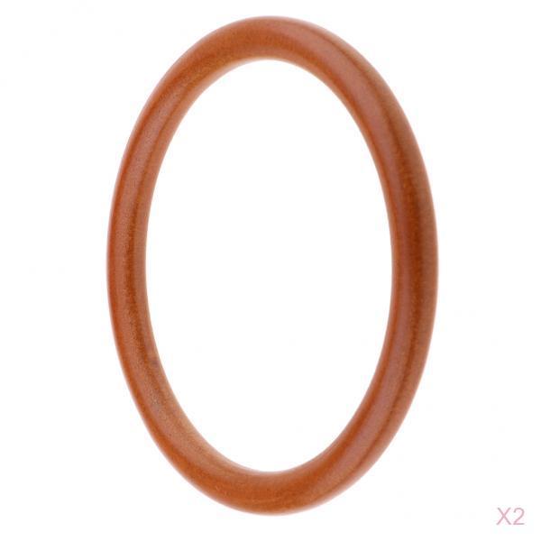 2x Wooden Handle for Handmade Bag Handbag DIY Tote Purse Making Light Coffee