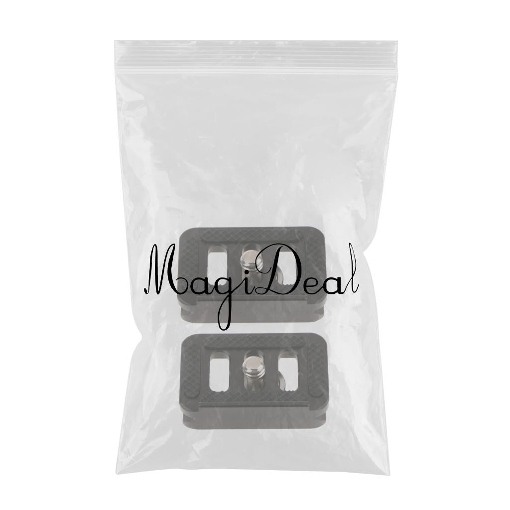 2Pieces Professional Aluminum Quick Release Plate 1/4 for Tripod Ball Head"
