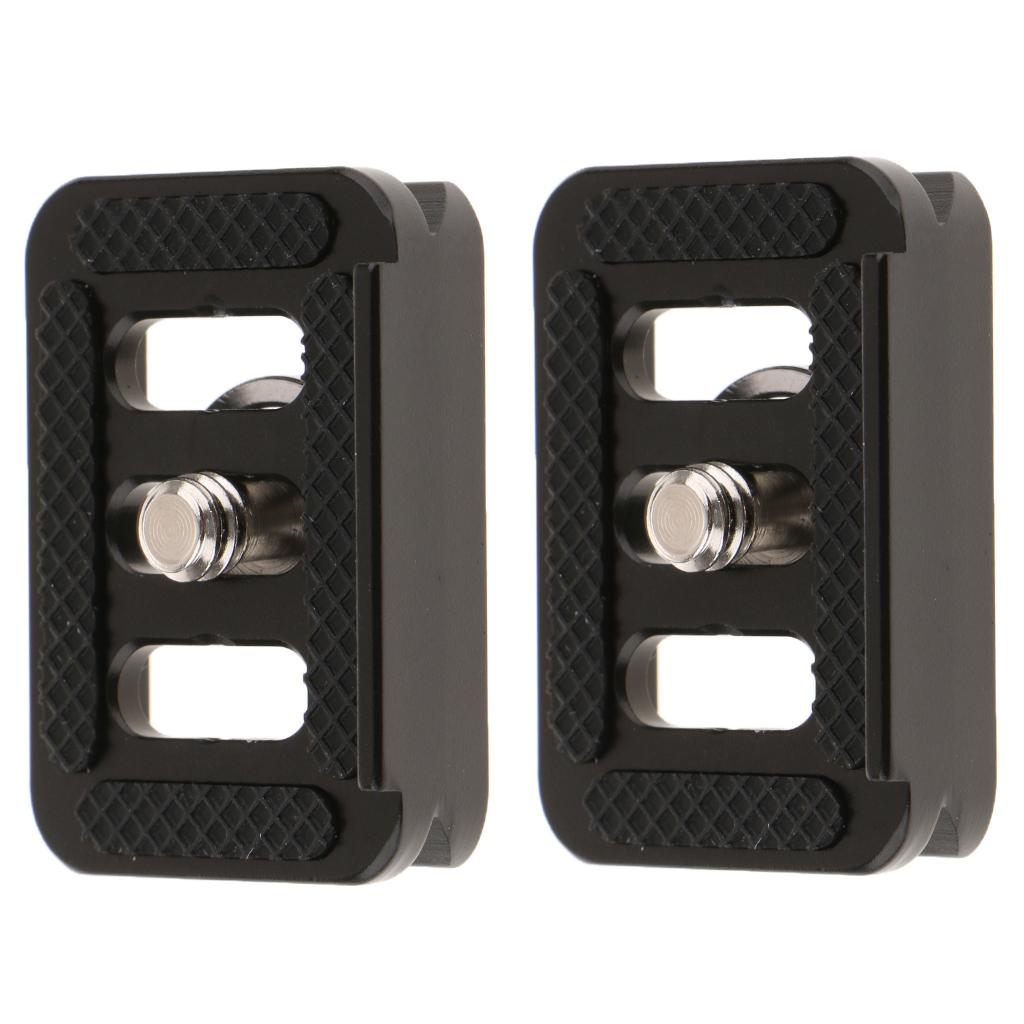 2Pieces Professional Aluminum Quick Release Plate 1/4 for Tripod Ball Head"