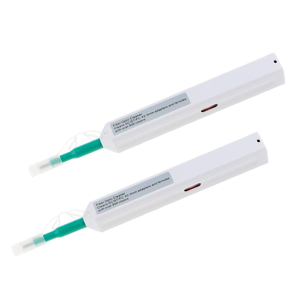2 Pieces Fiber Optic Connector Cleaner Pen for 2.5mm SC ST and FC Connectors