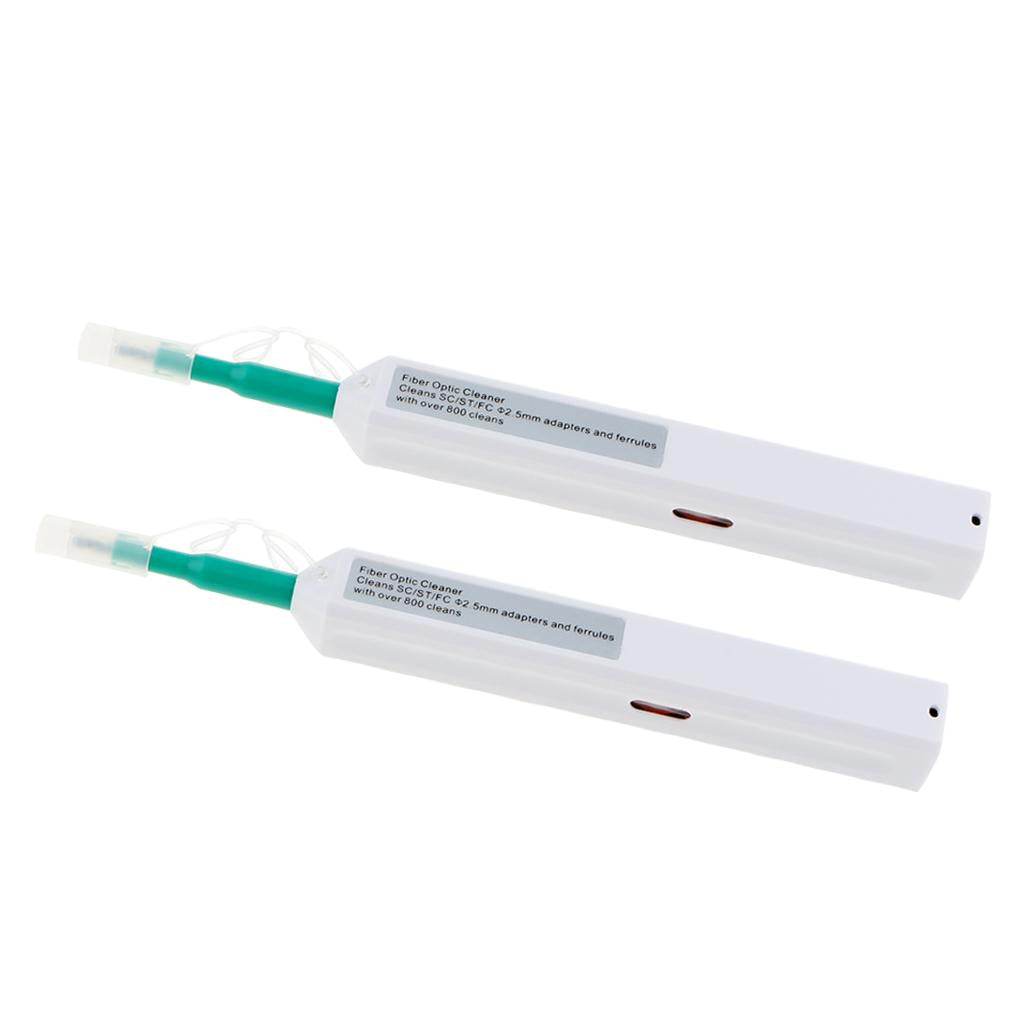 2 Pieces Fiber Optic Connector Cleaner Pen for 2.5mm SC ST and FC Connectors