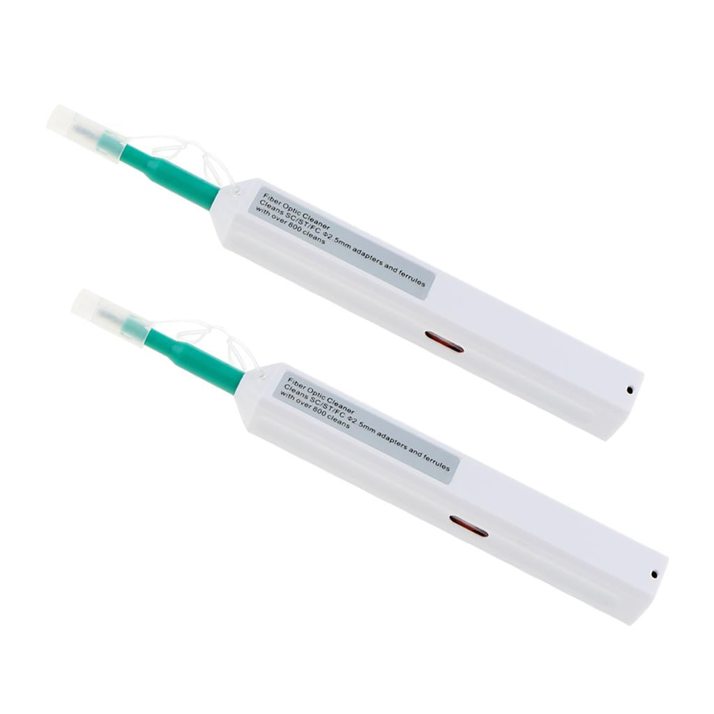 2 Pieces Fiber Optic Connector Cleaner Pen for 2.5mm SC ST and FC Connectors
