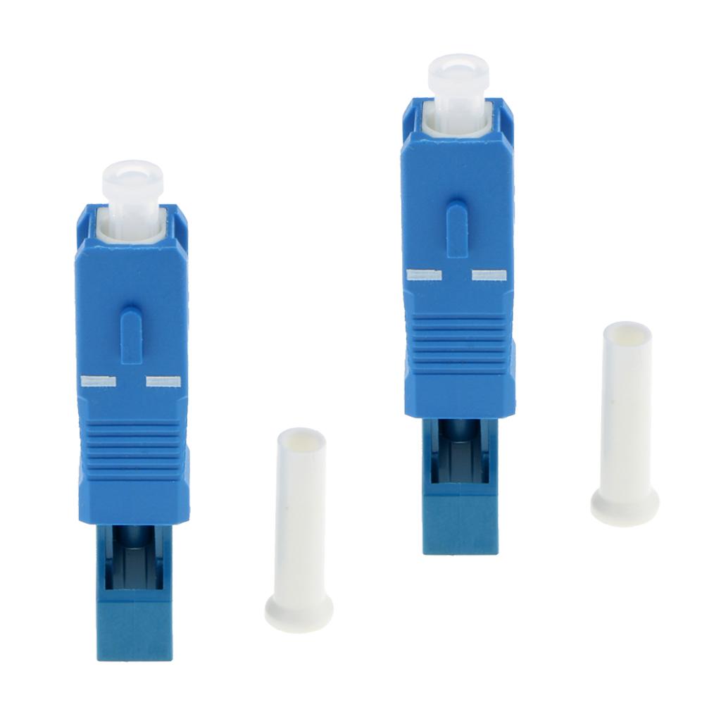 2Packs 2.5 to 1.25mm SC Male to LC Female Adapter Single Mode Fiber Optic