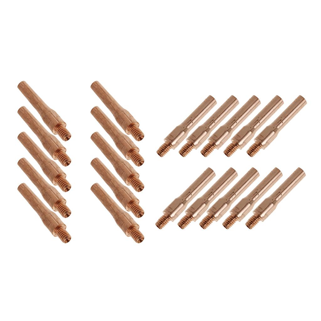 10 Pcs Red Copper Gas Shielded Weld Welding Contact Nozzle 0.8mm+1.0mm