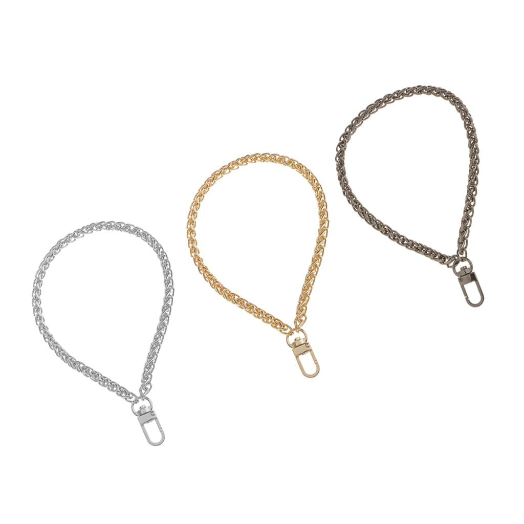 3 Pieces Metal Purse Handbag Chain Replacement Chain Strap Handle