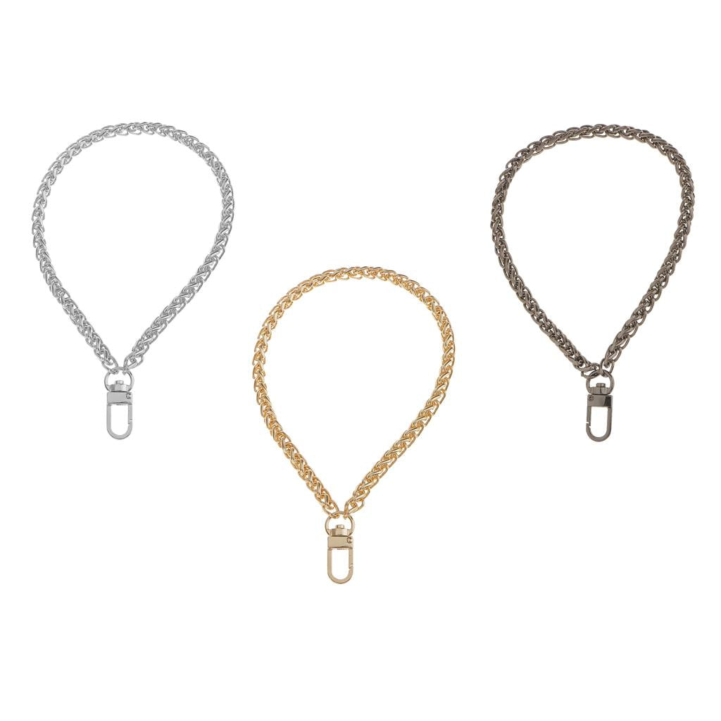 3 Pieces Metal Purse Handbag Chain Replacement Chain Strap Handle