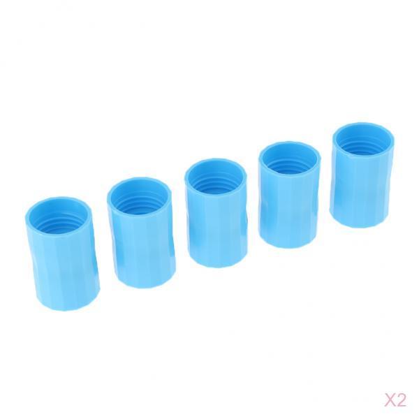 10 Pieces Bottle Connectors Cyclone Tube Science Toy Blue