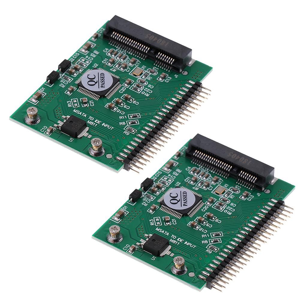 2x mSATA SSD to 2.5inch 44Pin Male IDE HDD Adapter Converter Card for Laptop