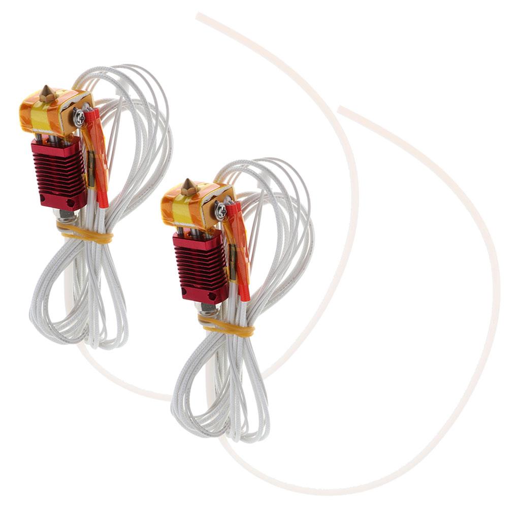2Pack 3D Printer Parts Accessory MK10 Hot End Assembled Extruder for Ender-3