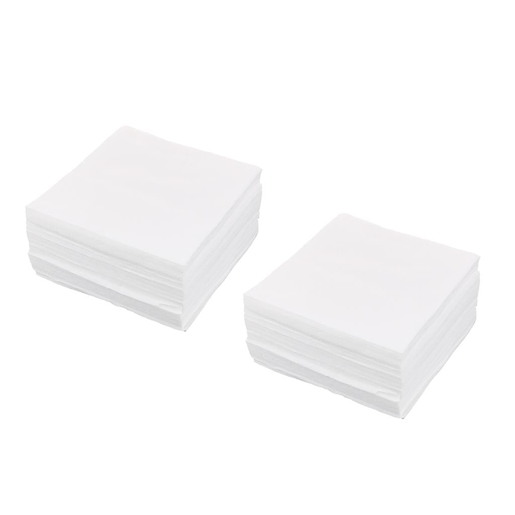 300Pcs Cleanroom Wiper Dustless Fiber Cloth Non-woven White 15x15CM 6''