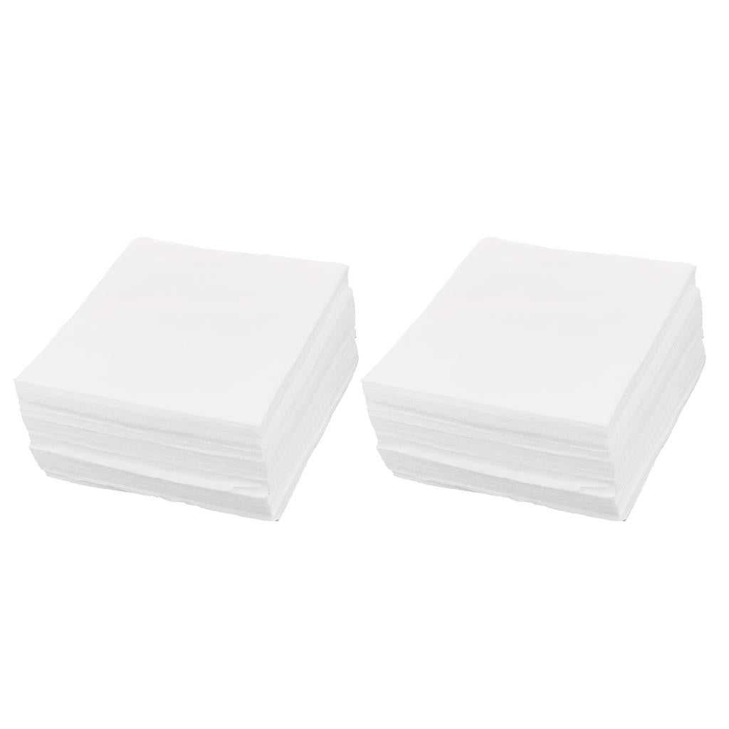 300Pcs Cleanroom Wiper Dustless Fiber Cloth Non-woven White 15x15CM 6''