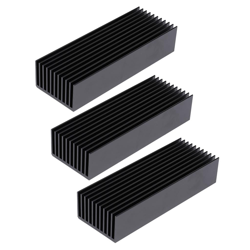 3xAluminum Heat Sink LED Heatsink 30W Module Radiator DIY Cooler 50x30x140mm