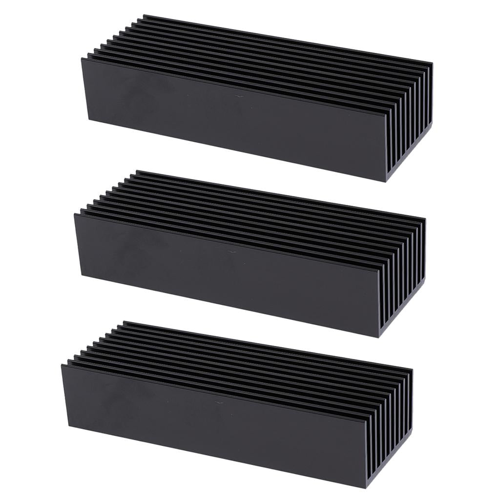 3xAluminum Heat Sink LED Heatsink 30W Module Radiator DIY Cooler 50x30x140mm