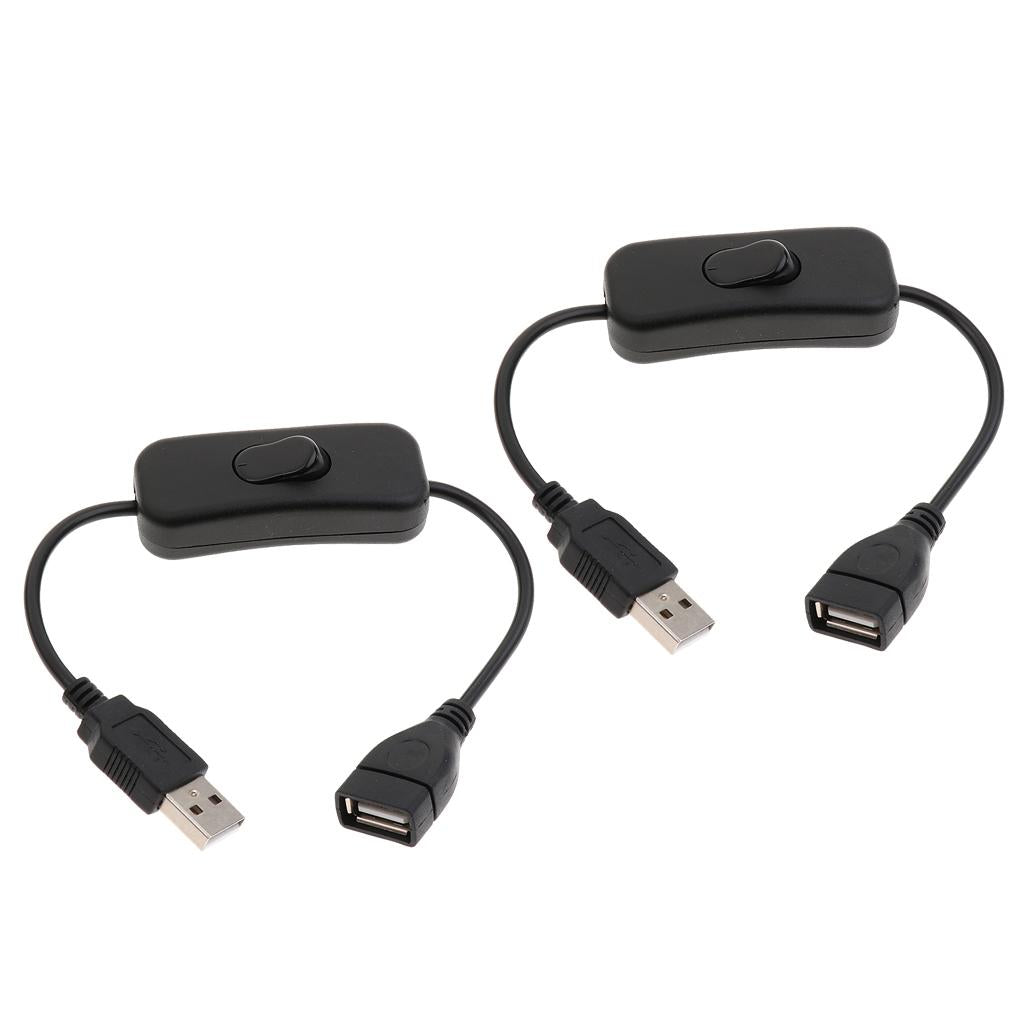2x USB Etension Cable with on/off Rocker Switch Power Control Toggle for LED