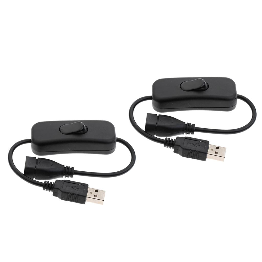 2x USB Etension Cable with on/off Rocker Switch Power Control Toggle for LED