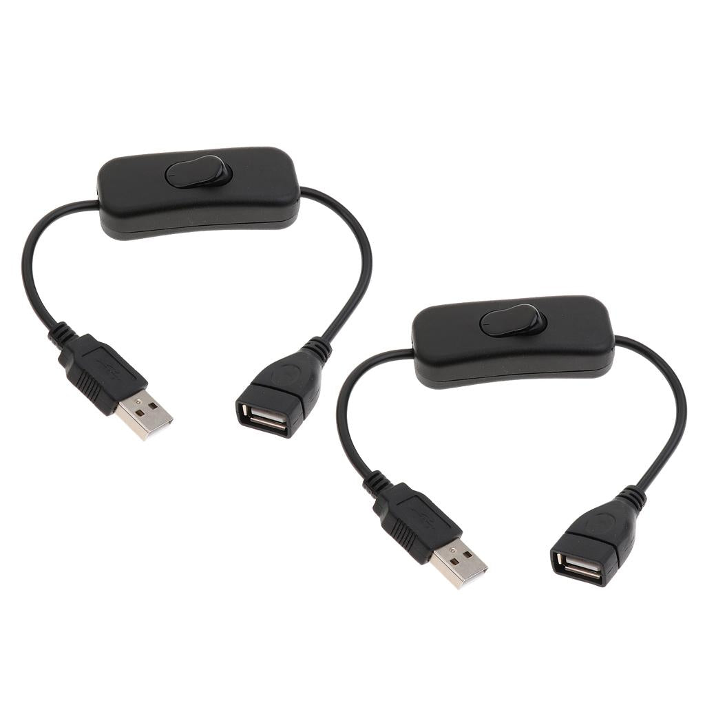 2x USB Etension Cable with on/off Rocker Switch Power Control Toggle for LED