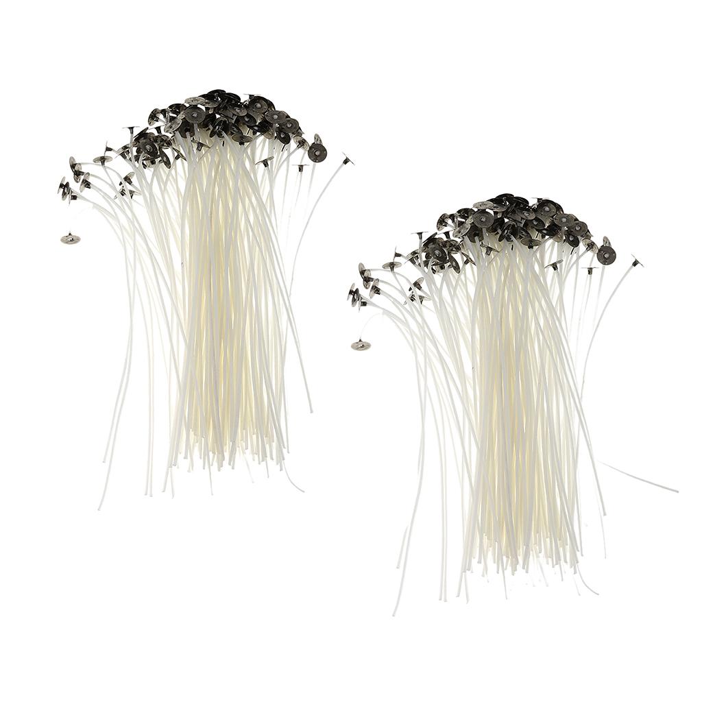 100pcs 15cm/20cm Cotton Pre Waxed Wicks for Candle Making With Sustainers