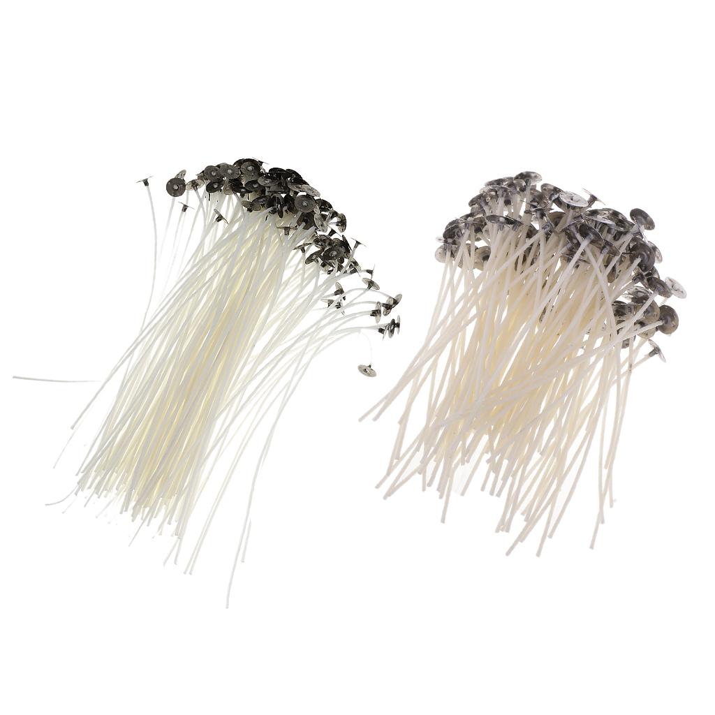 150pcs 15cm/12cm Cotton Pre Waxed Wicks for Candle Making With Sustainers