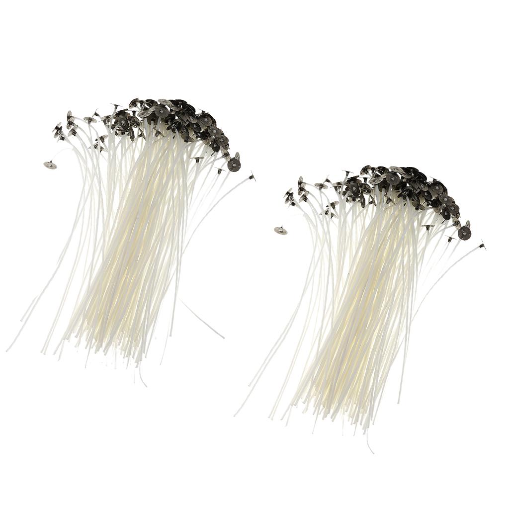 150pcs 15cm/20cm Cotton Pre Waxed Wicks for Candle Making With Sustainers