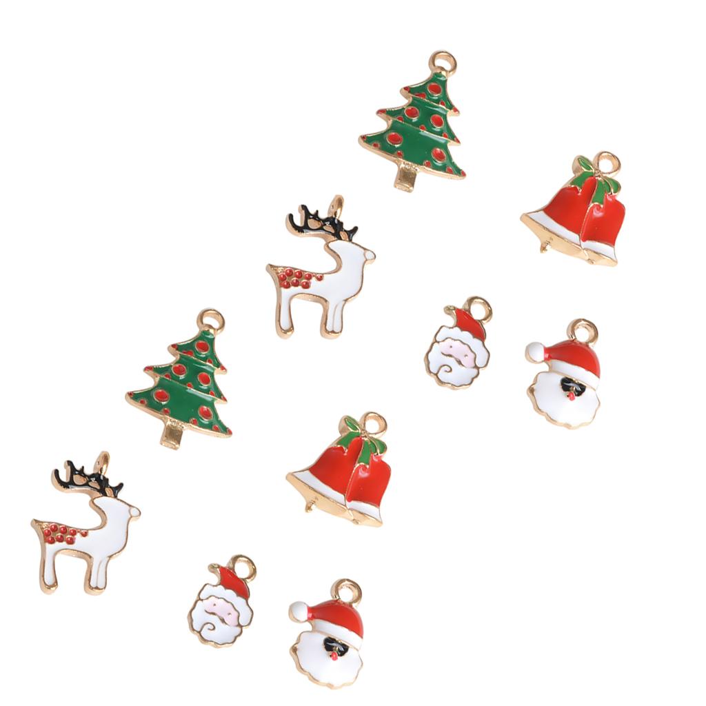 20x Alloy Mixed Xmas Charms DIY Pendants Ornament Home Party Decor Kids Gift