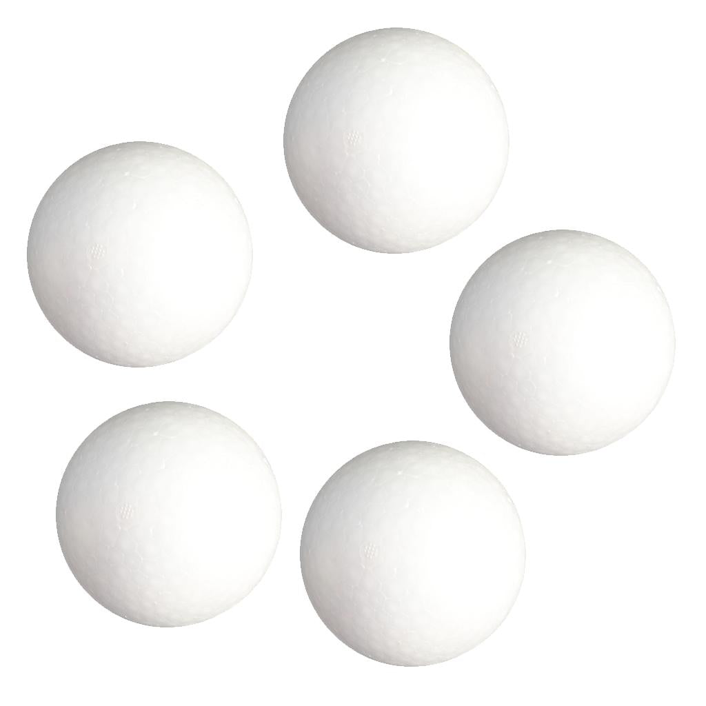 5pcs 120mm DIY White Modelling Craft Polystyrene Foam Ball Sphere XMAS Decor