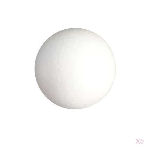 5pcs 120mm DIY White Modelling Craft Polystyrene Foam Ball Sphere XMAS Decor