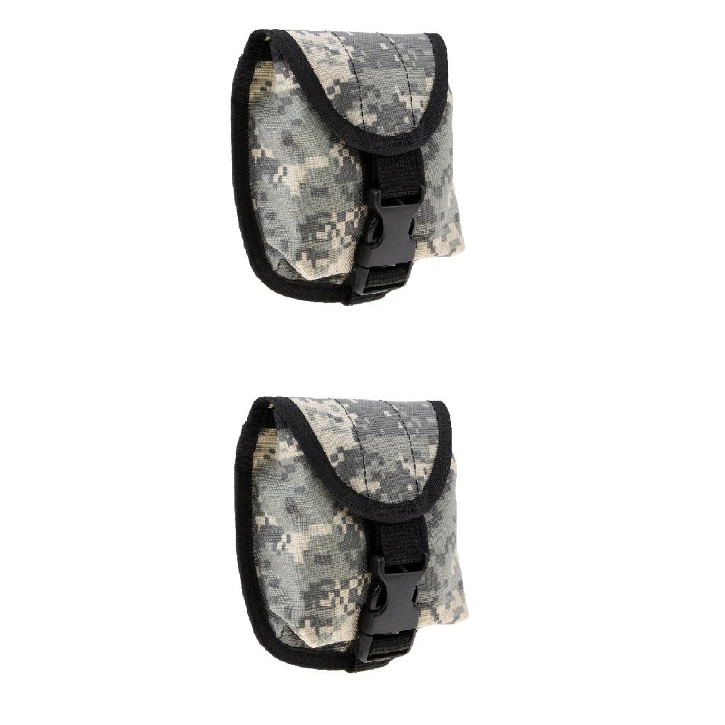 2pc Scuba Diving Weight Pocket Quick Release Buckle Strap Pouch Digital Camo