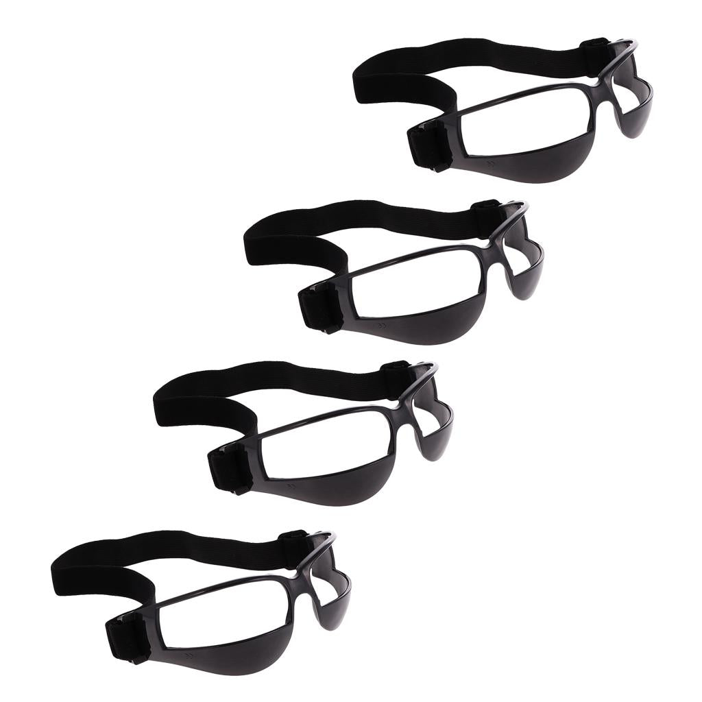 4 Pieces Anti Down Basketball Dribble Dribbling Glassses Training Aid Black