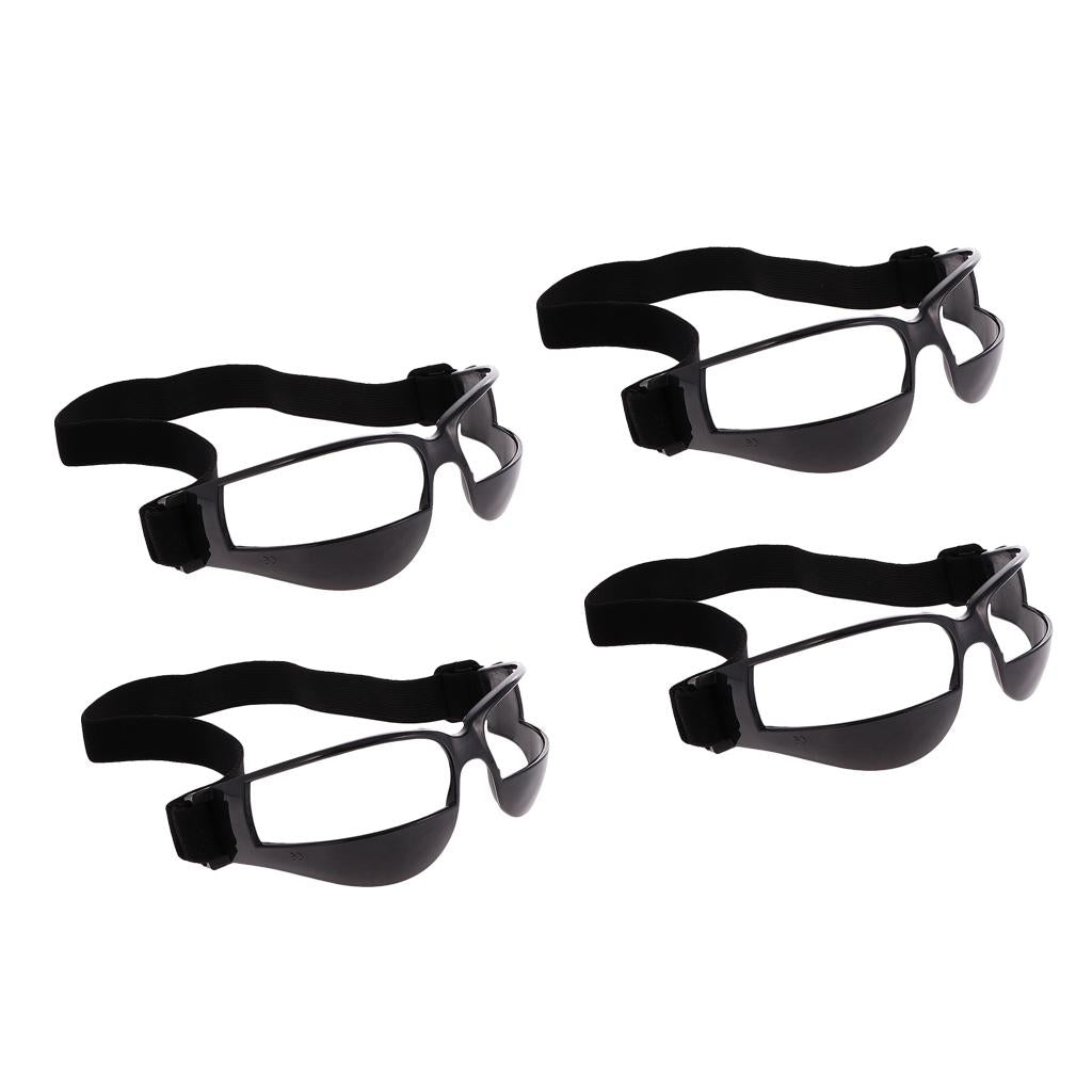 4 Pieces Anti Down Basketball Dribble Dribbling Glassses Training Aid Black