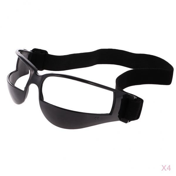 4 Pieces Anti Down Basketball Dribble Dribbling Glassses Training Aid Black