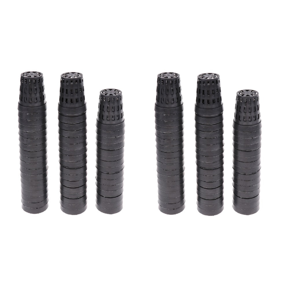 100 pcs Plastic Pot Baskets Aquarium Aquatic Water Plant Grass Cultivate S/M