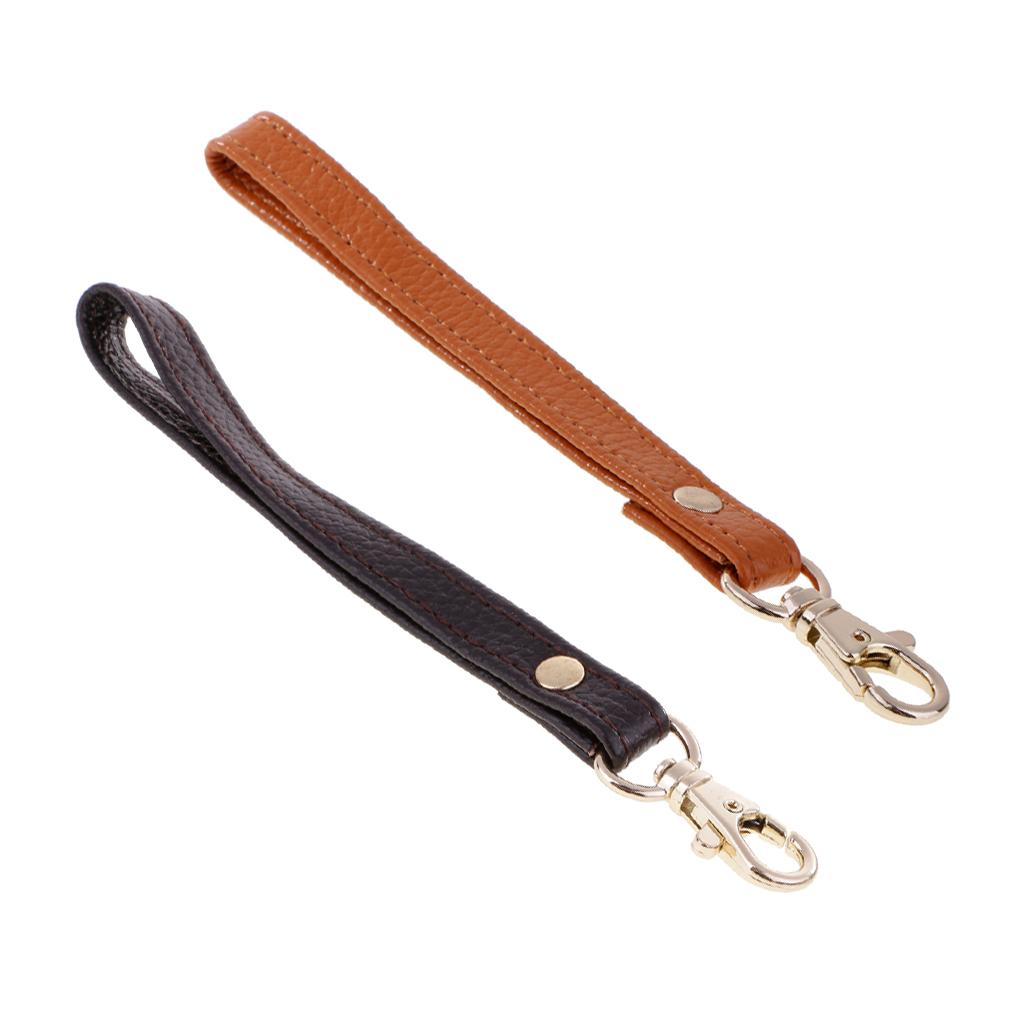 2pcsReplacement Genuine Leather Wrist Strap Clutch Wristlet Purse Strap
