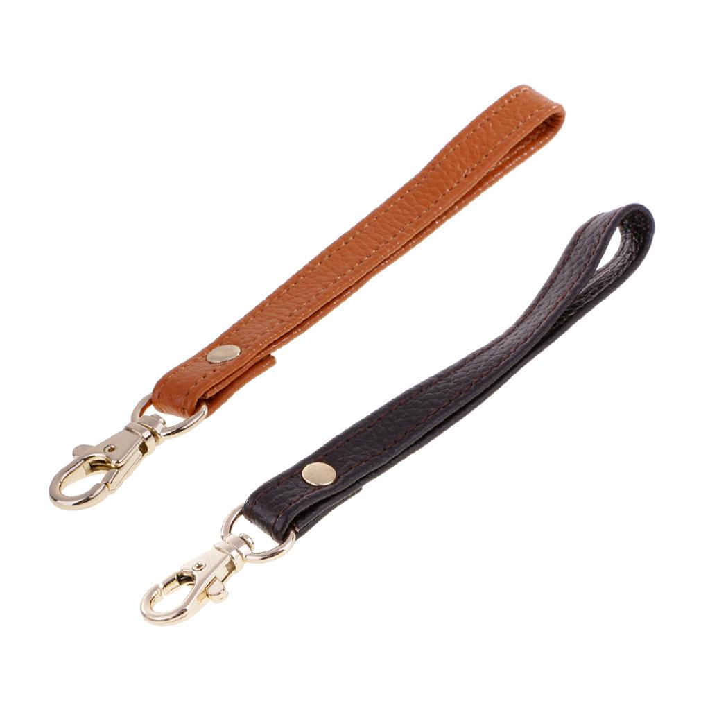2pcsReplacement Genuine Leather Wrist Strap Clutch Wristlet Purse Strap