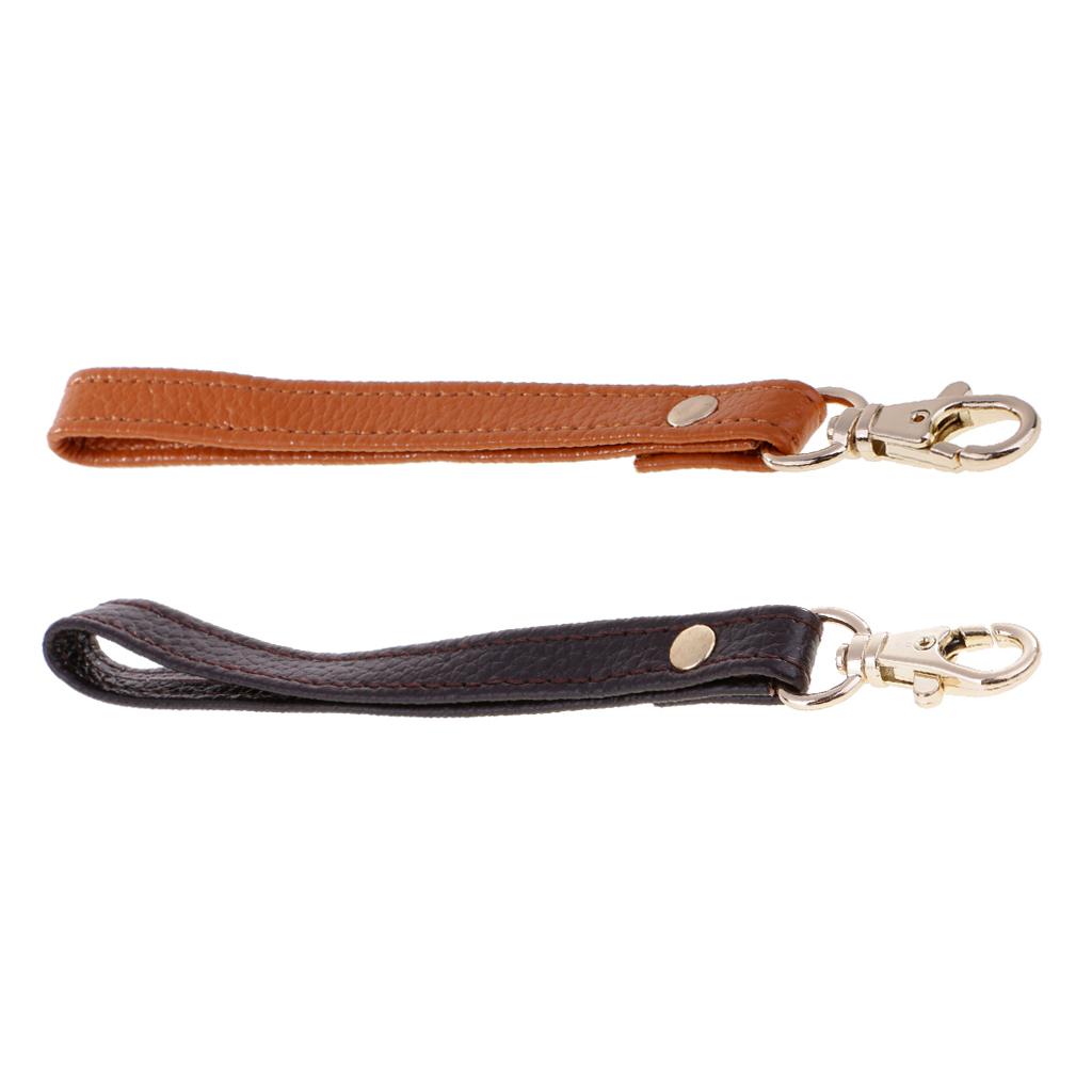 2pcsReplacement Genuine Leather Wrist Strap Clutch Wristlet Purse Strap